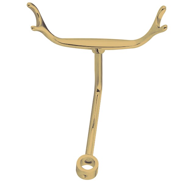 Vintage Shower Pole Holder, Polished Brass